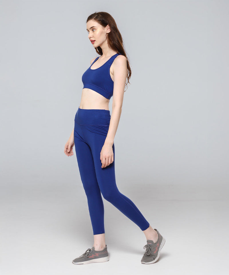 Naturefab Women's Bamboo Coórds Set Blue-2