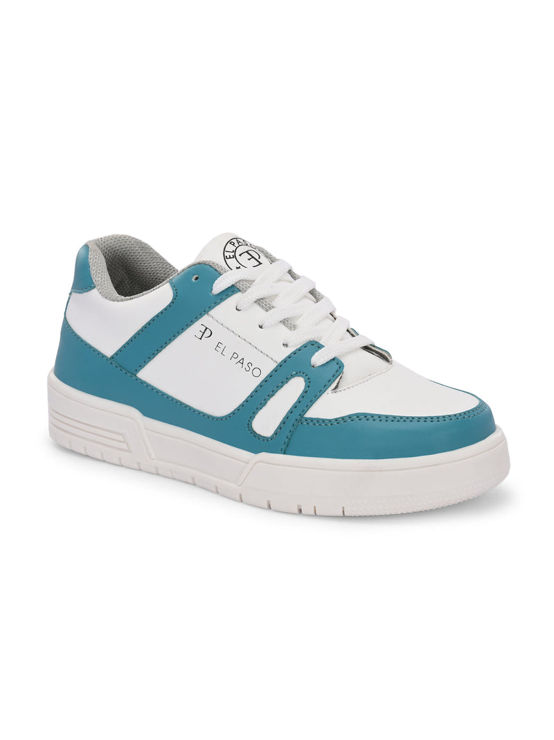 EL PASO Faux Leather Casual Shoes Lace Up Sneakers For Women-1