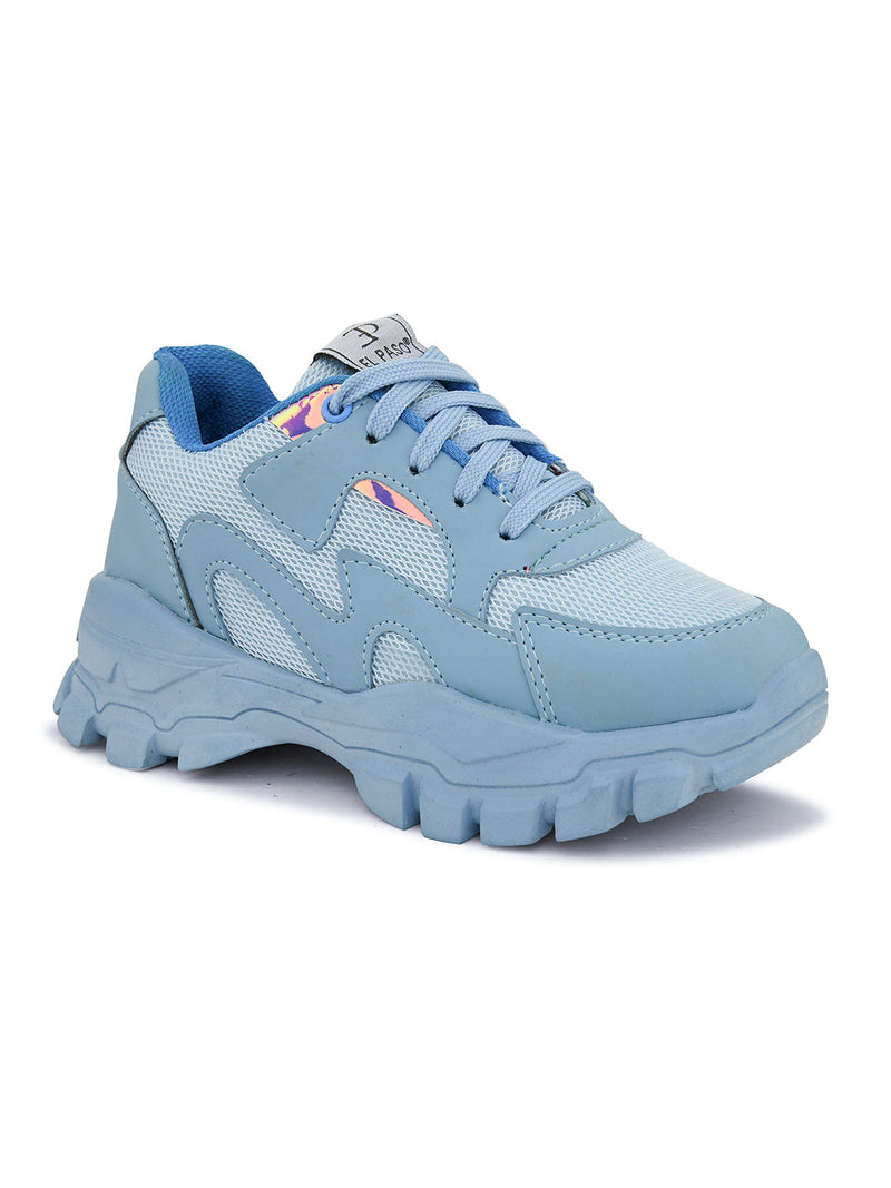 Lace-Ups Round Toe Women Sneakers-7
