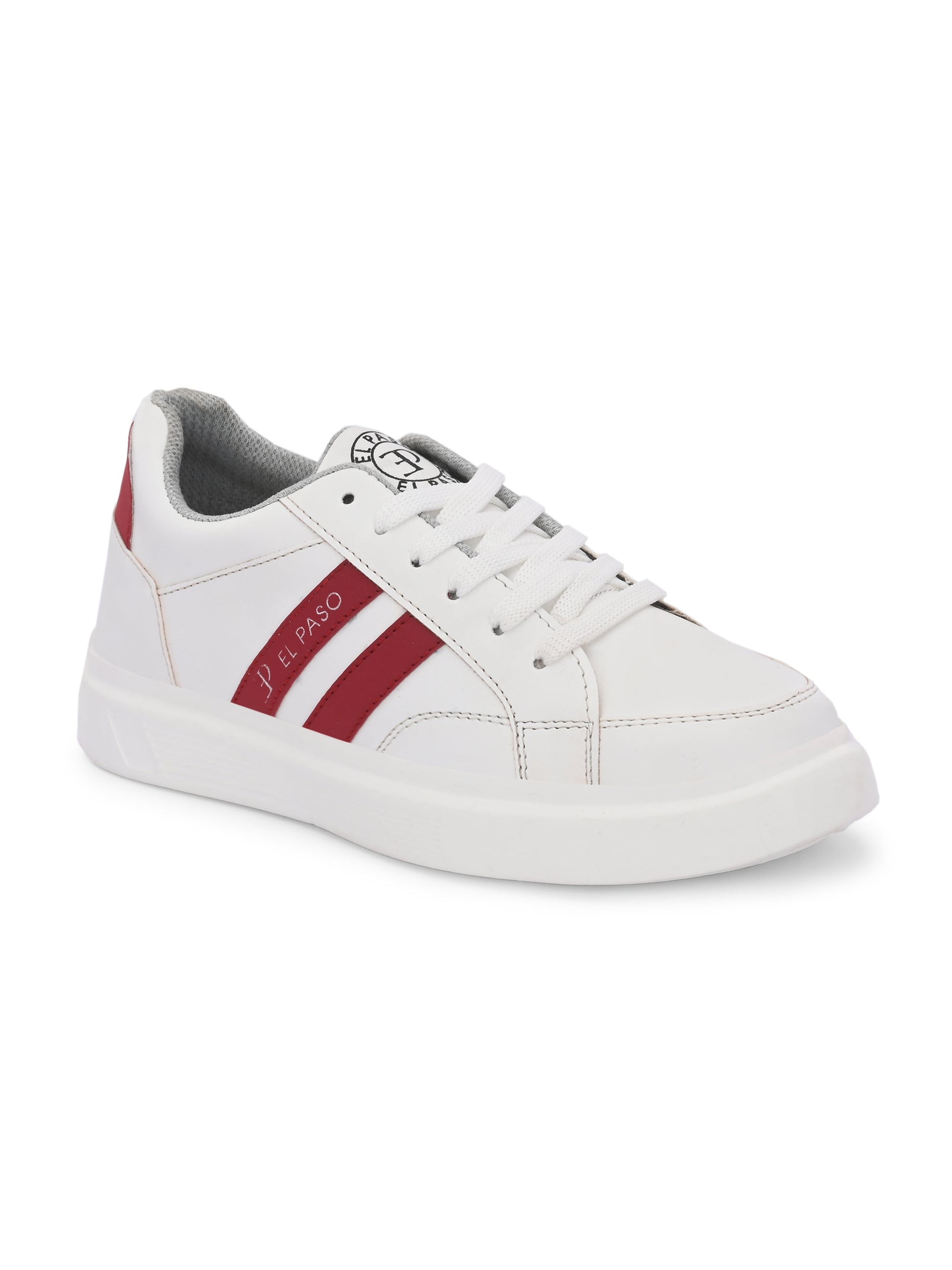 EL PASO Faux Leather Casual Lace Up Sneakers For Women-10