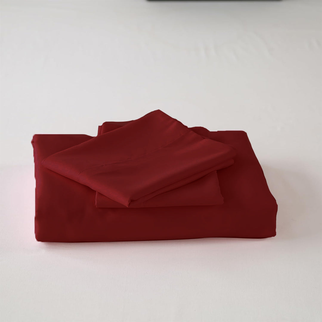 Fort Mellow - Solid Duvet Cover (Maroon)-6