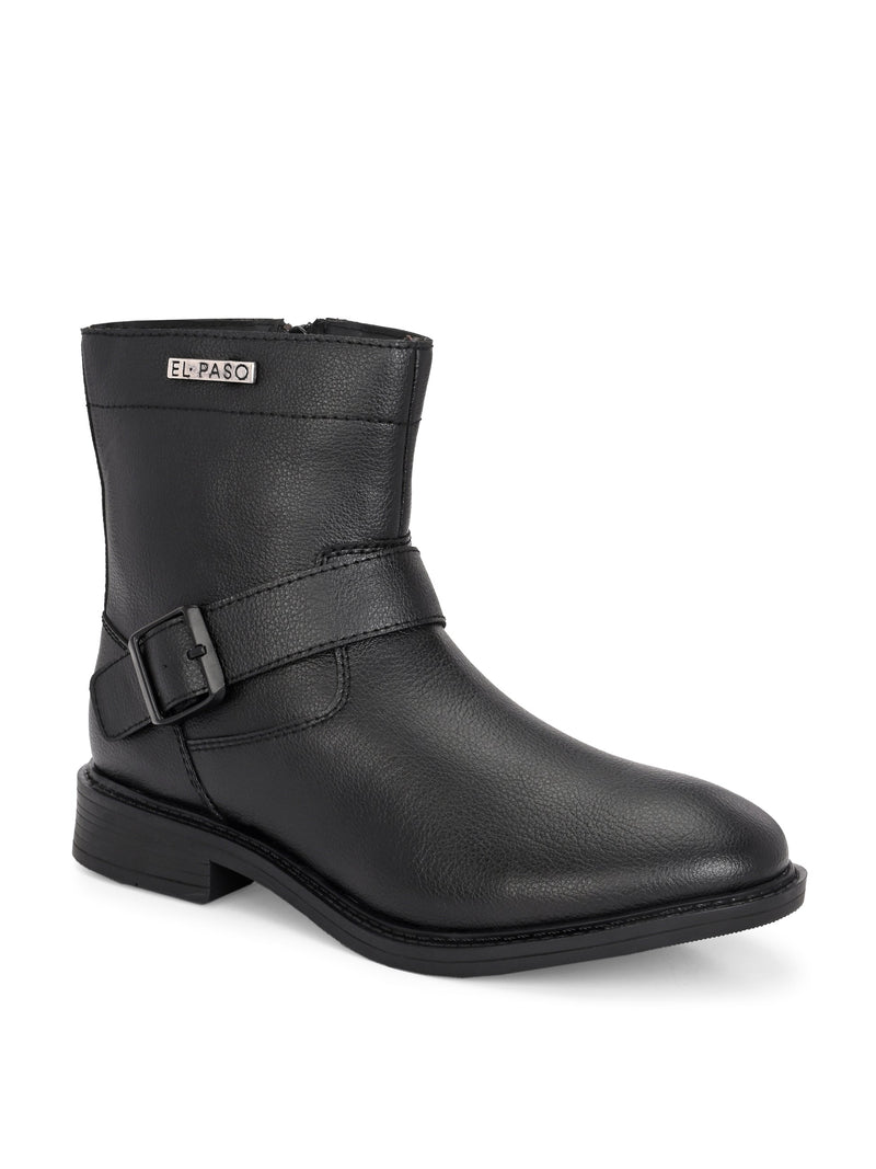 El Paso Women Faux Leather Casual Chelsea Boots-7