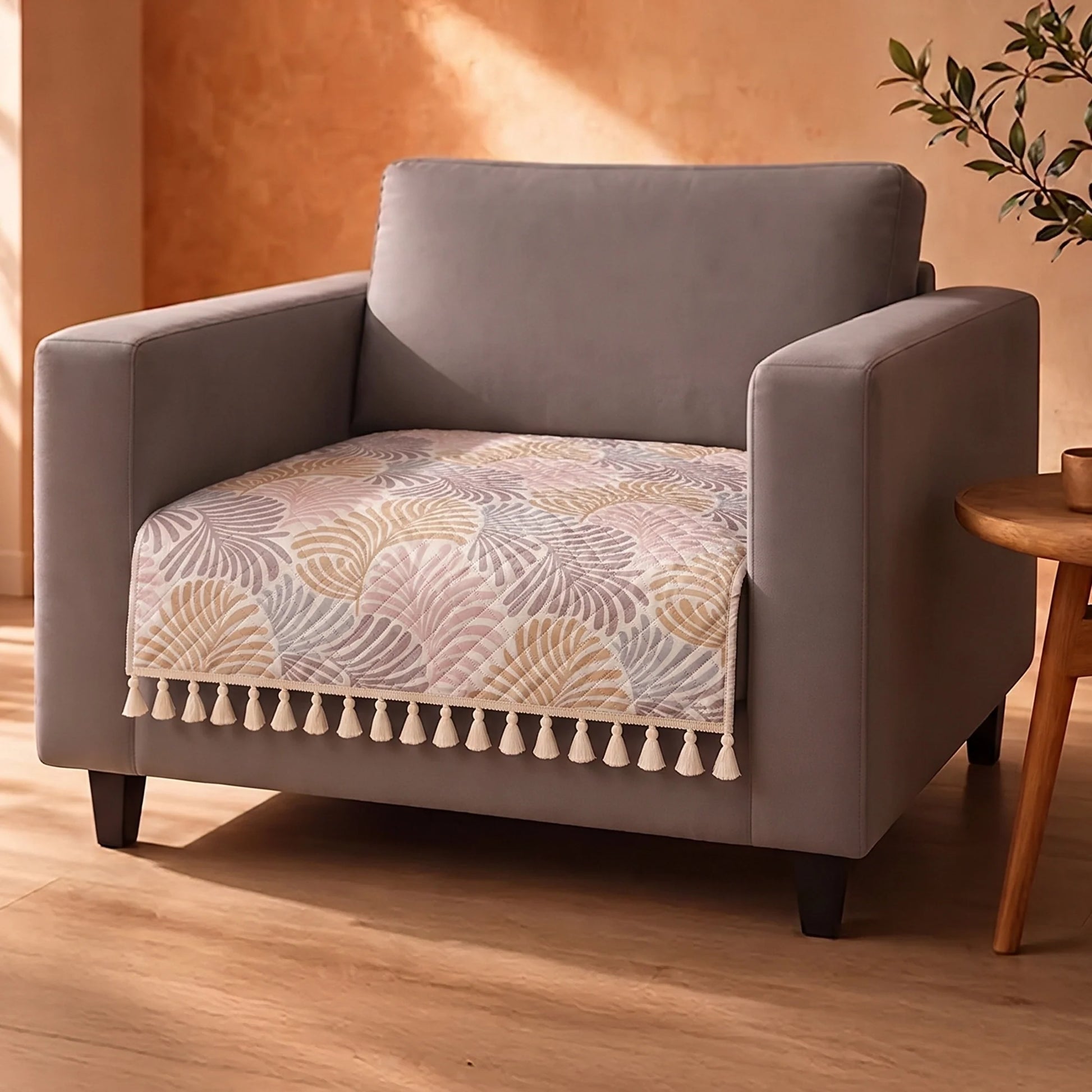 Opal Palms - Printed Sofa Cover (Multicolor)-1