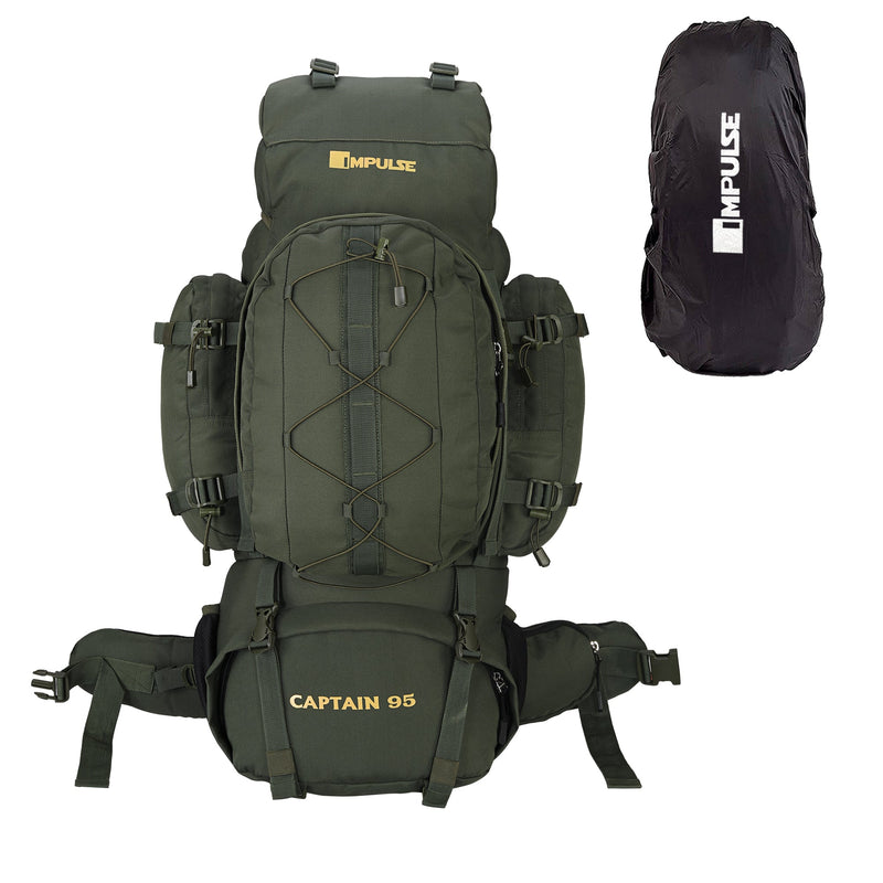 95 Litres Captain Green Trekking bag-1