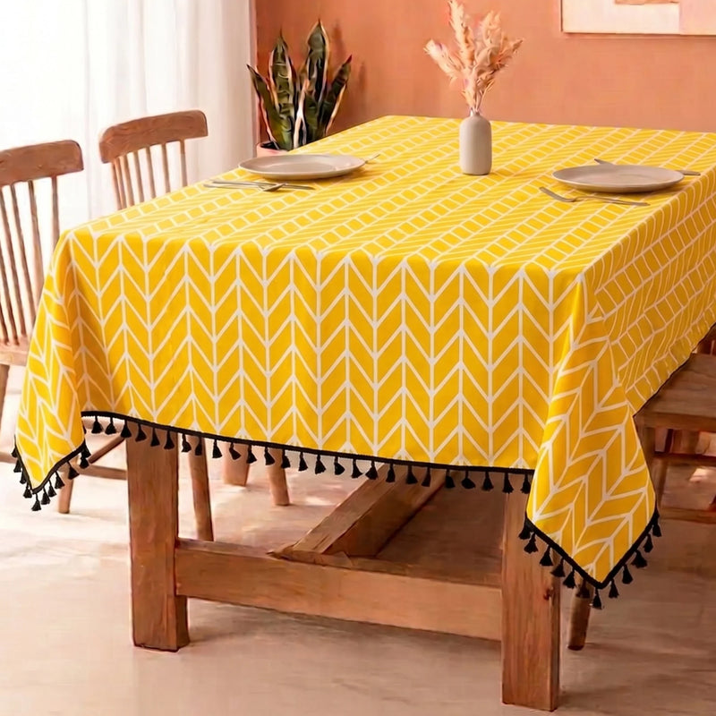 Imprimer Handpicked Aztec - Table Cover (Yellow)-1