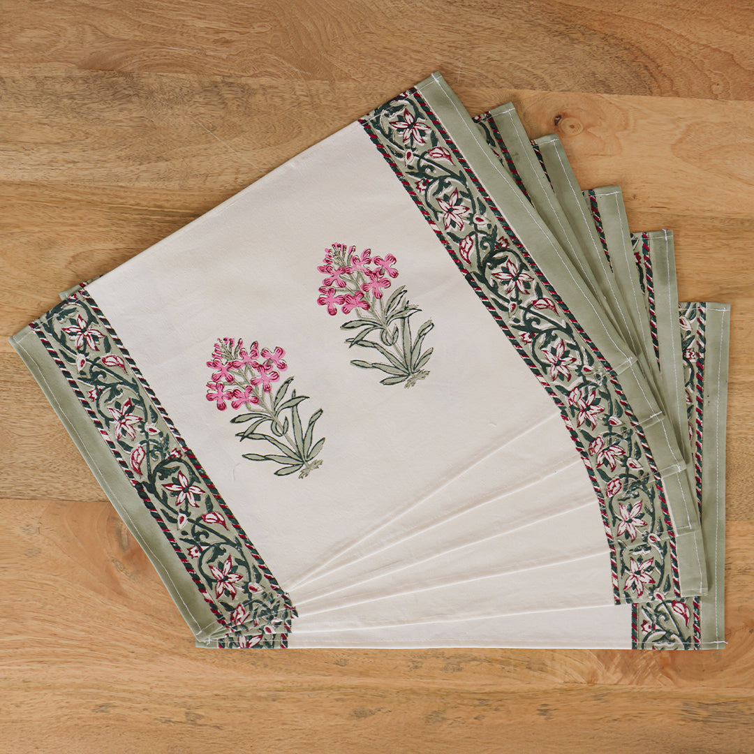 Wild Peony Table Runner with 6 Napkins & 6 Placemats-1