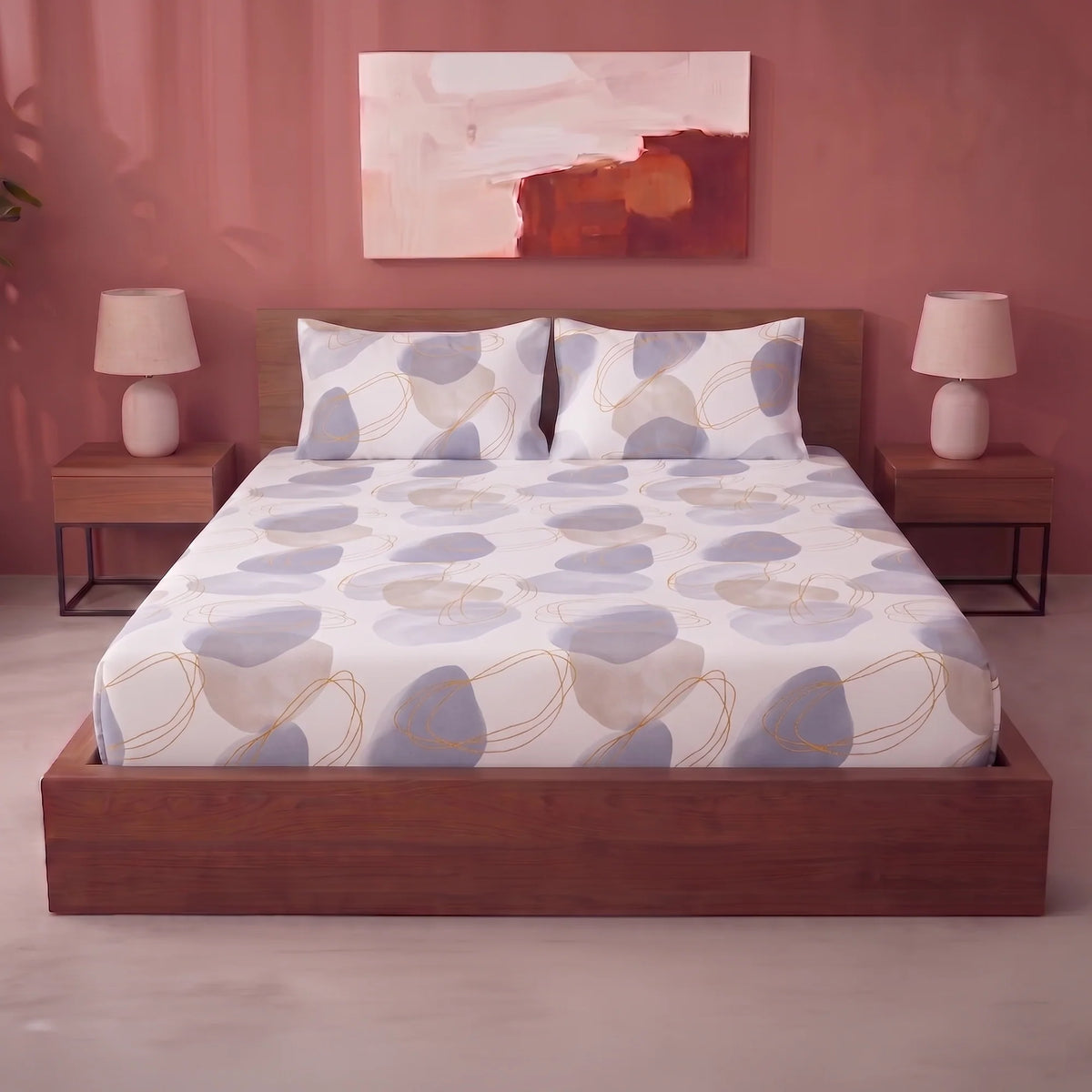 Imprimer Spheres of Serenity - Printed Fitted Bedsheet