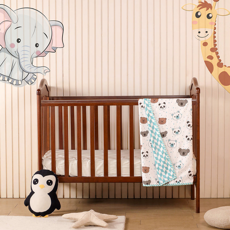 Printed Baby Dohar - Panda & Friends-1