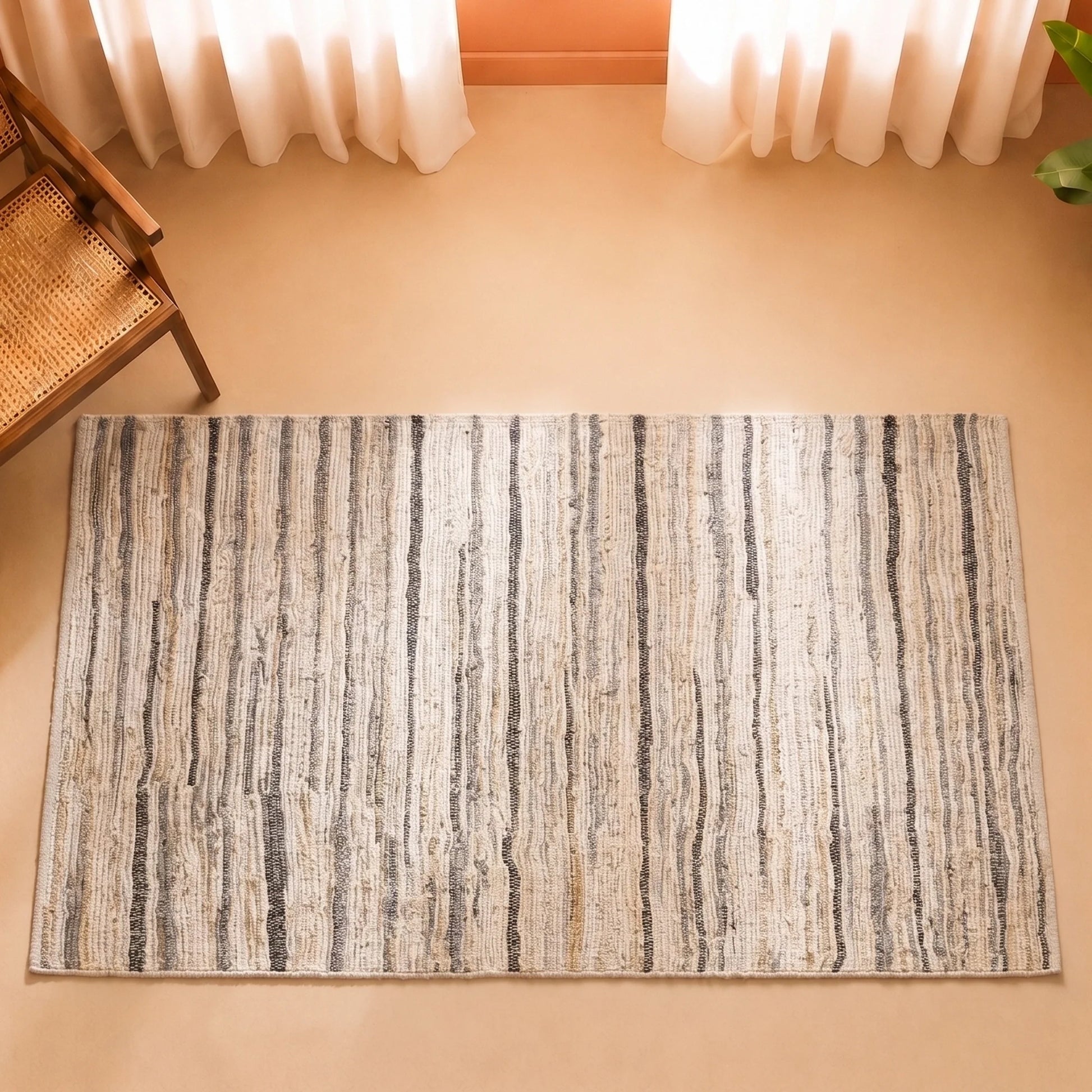 Earthology Harmony - Recycled Rug (Beige)-1
