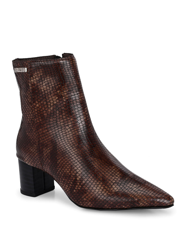 El Paso Women Faux Leather Casual Chelsea Boots-10