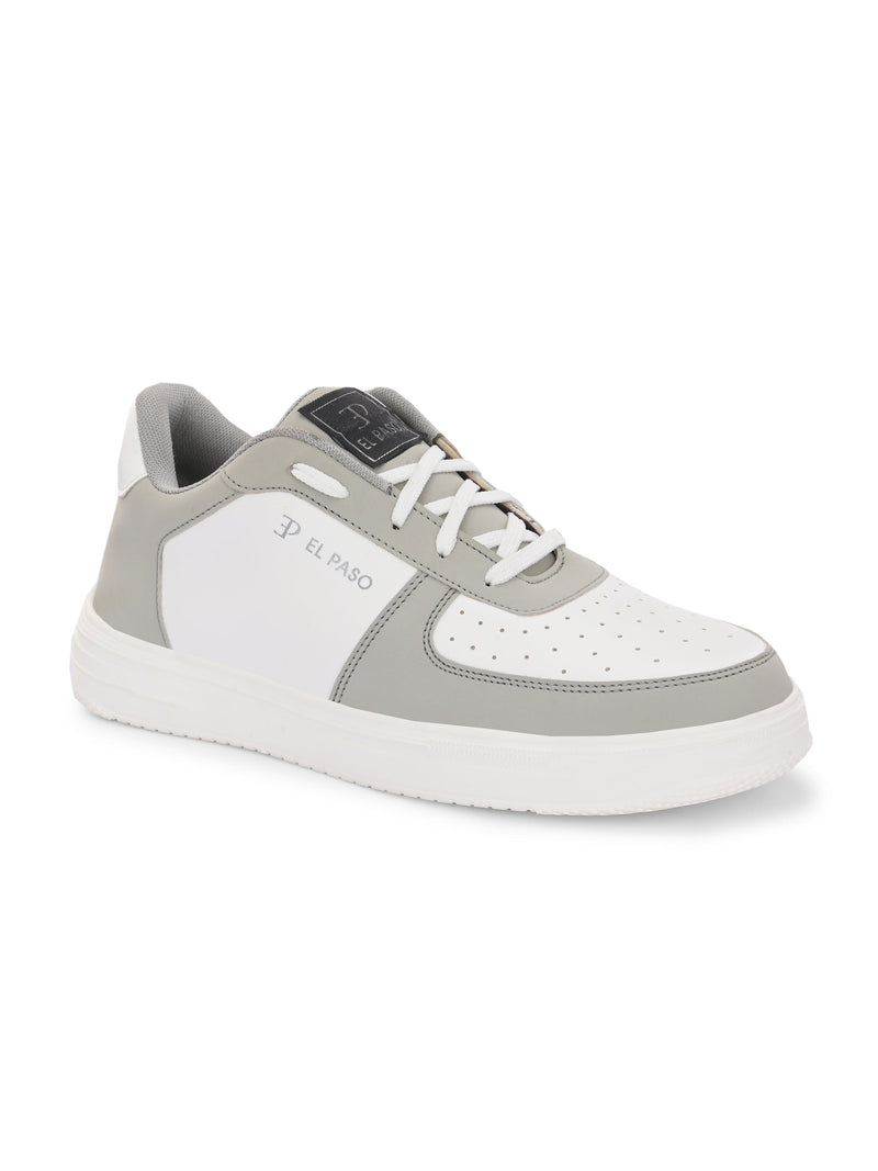 Men Solid Lace Up Sneakers-8