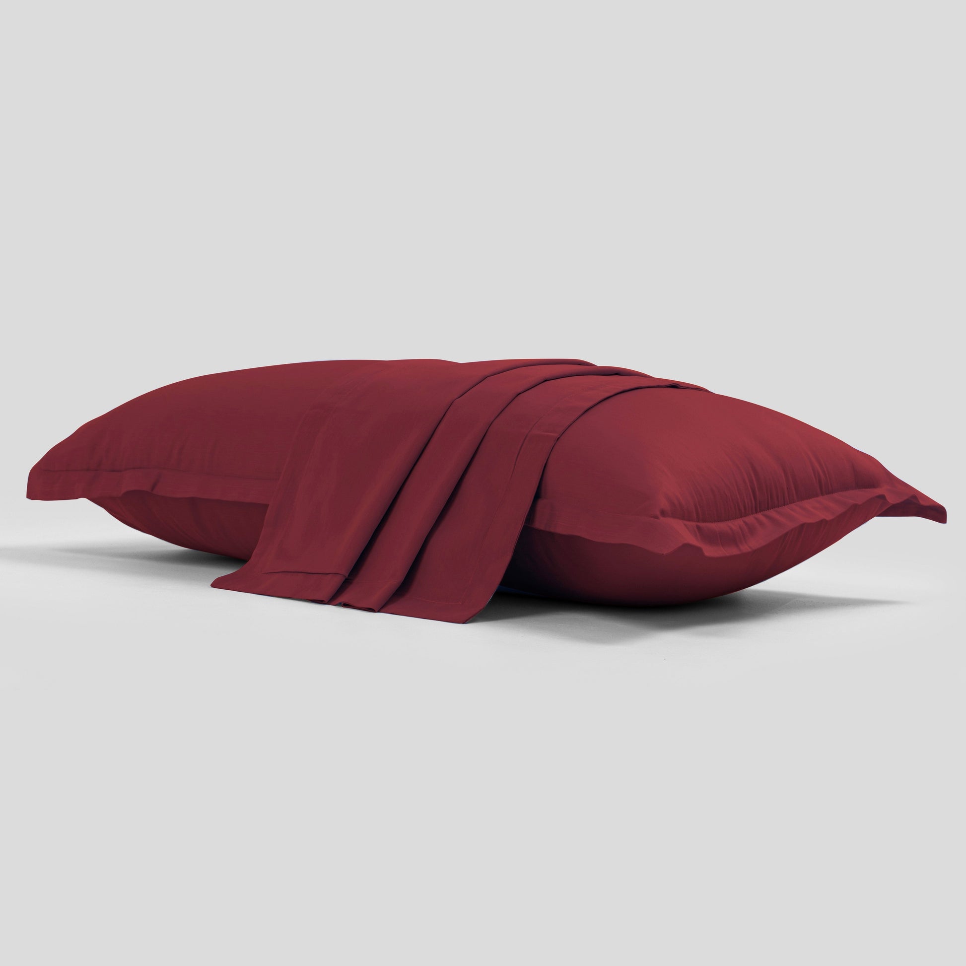 Fort Nightingale - Solid Pillow Cover (Maroon) (Bedsheet Excluded)-2