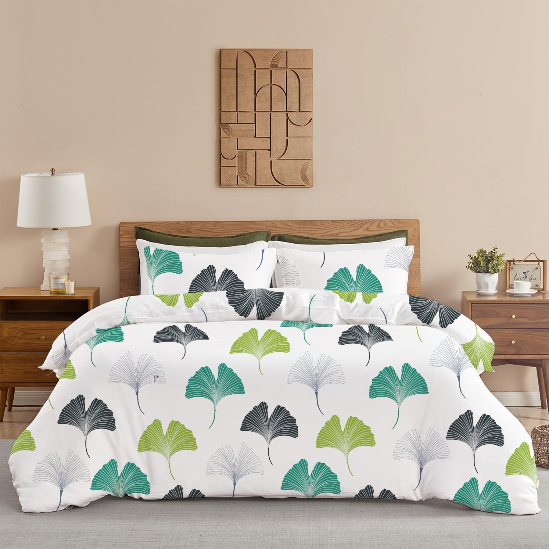 Imprimer Ginkyo - Printed Duvet Cover (Blue & Green)-1