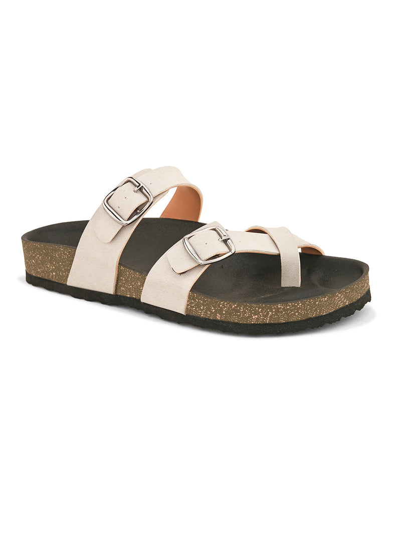 Women One Toe Flats with Buckles-13