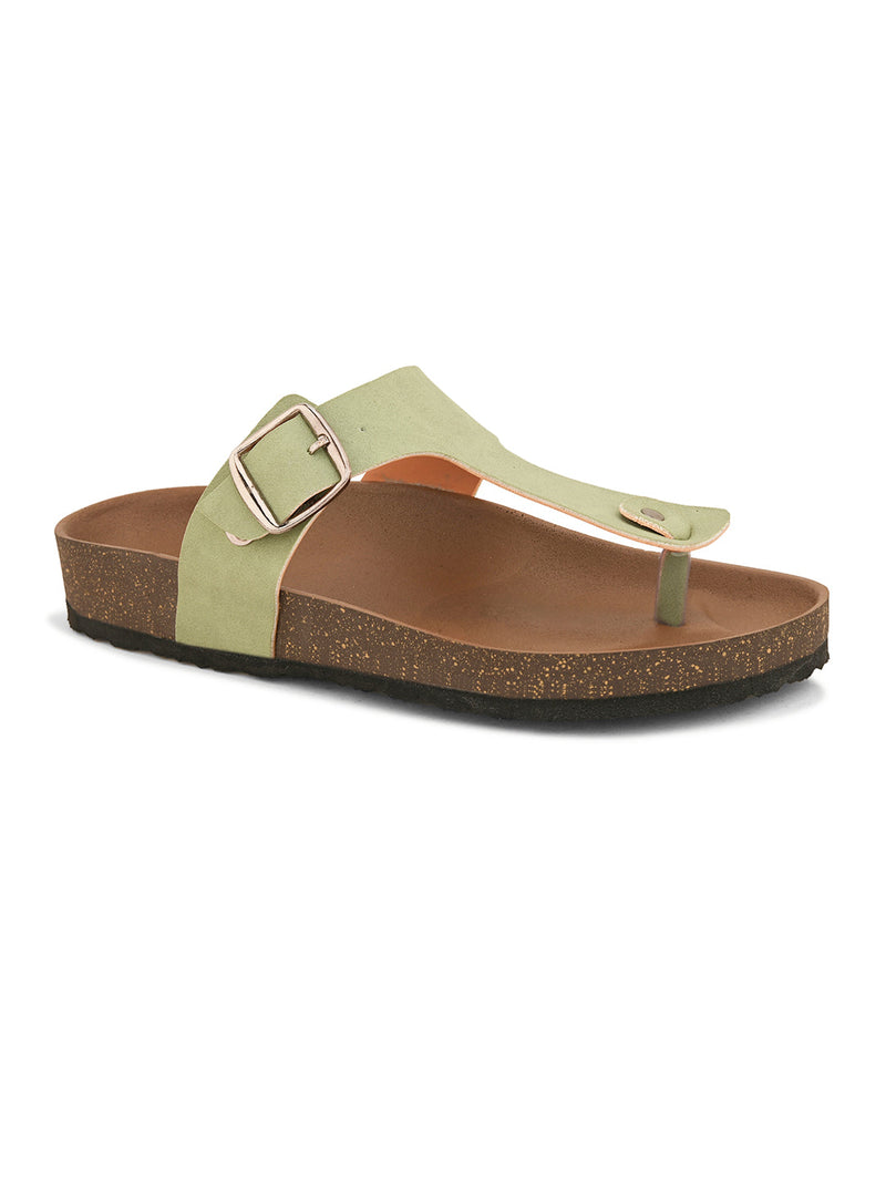 Women Synthetic Open Toe Flats-1