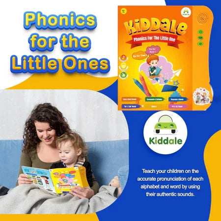 Kiddale Musical Phonics Book(2-6 years) | Interactive Talking Book for Early Reading, Pronunciation & Speech Development|Rhymes & Stories