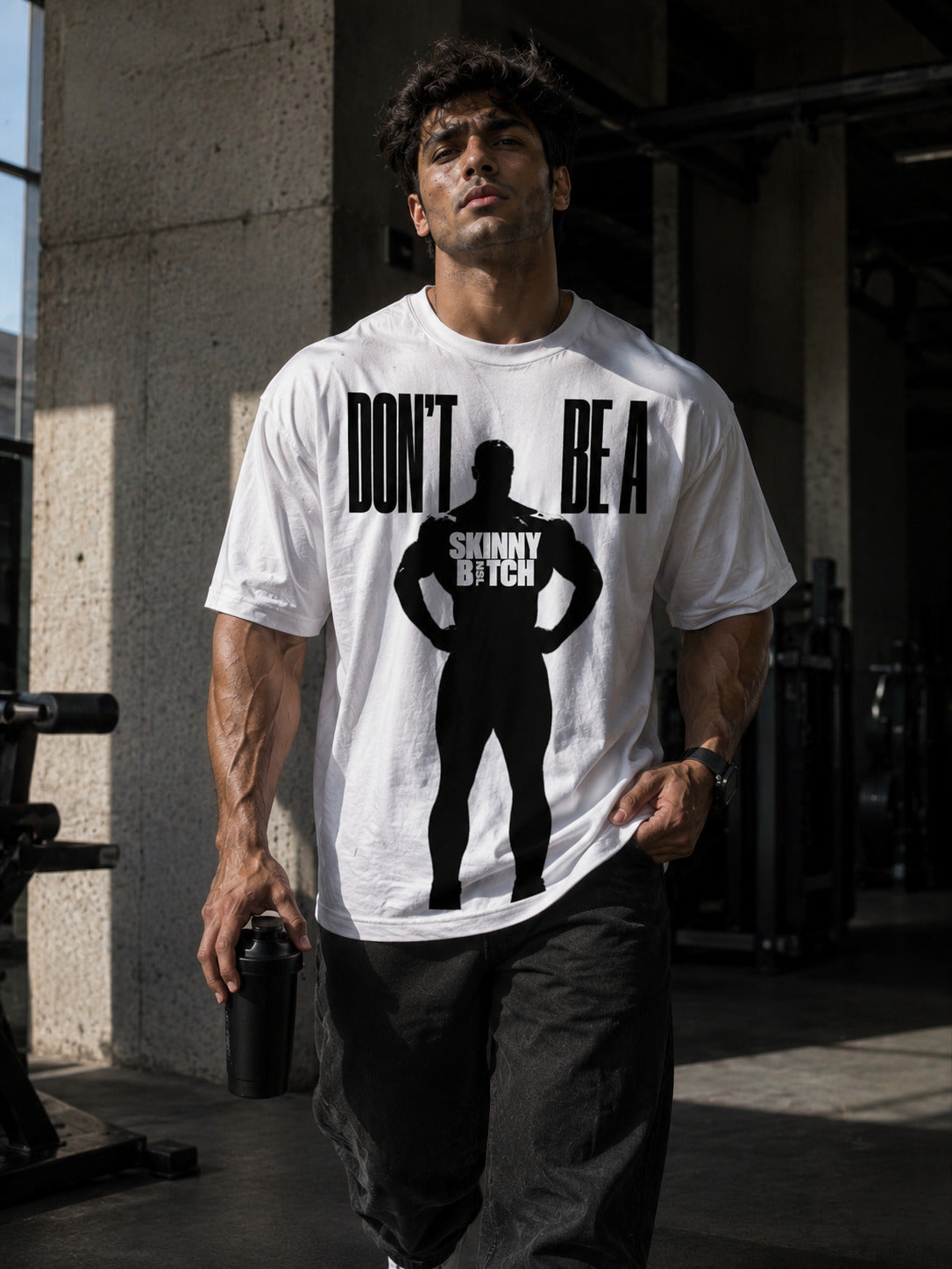 T-Shirt - White - Aint Skinny - Oversized