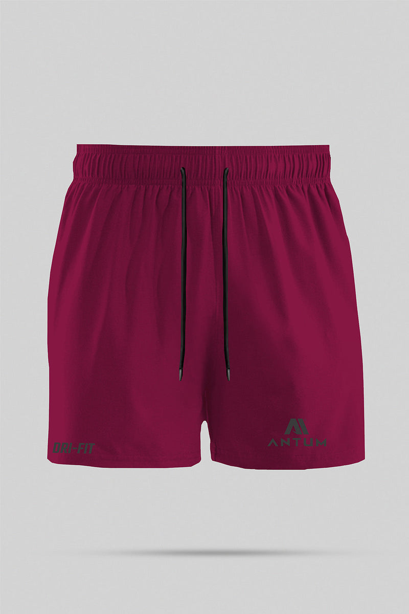 Wine colour Dryfit Shorts