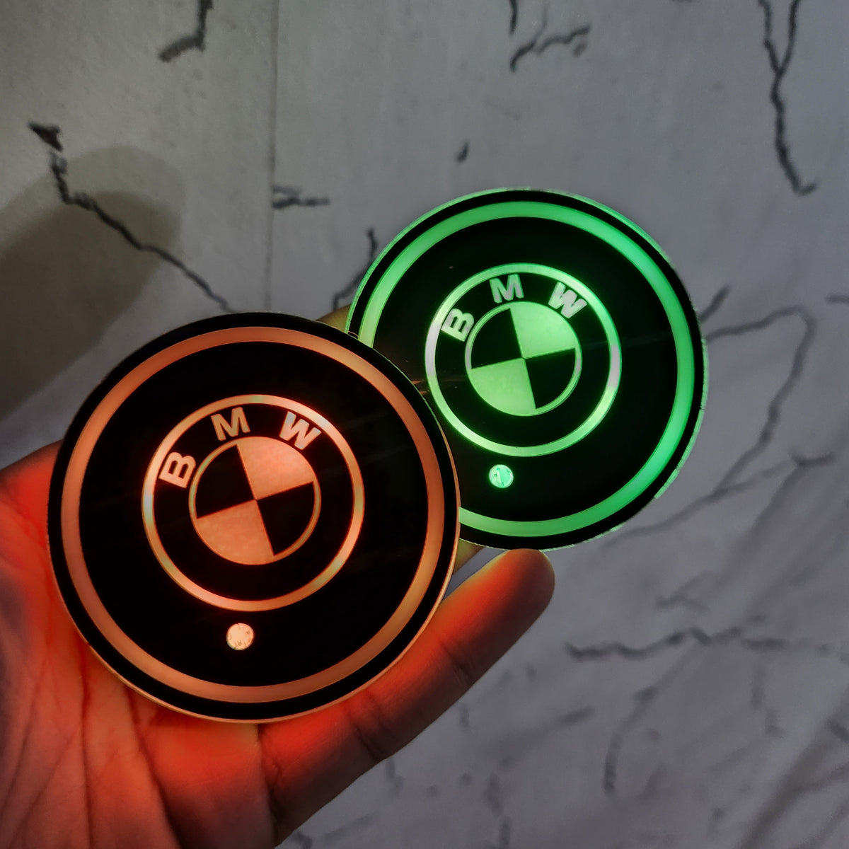 LED Car Cup Holder Lamp Light 2 pcs