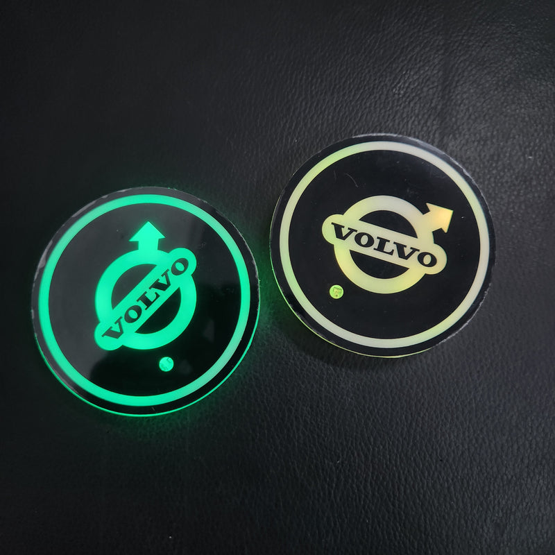 LED Car Cup Holder Lamp Light 2 pcs