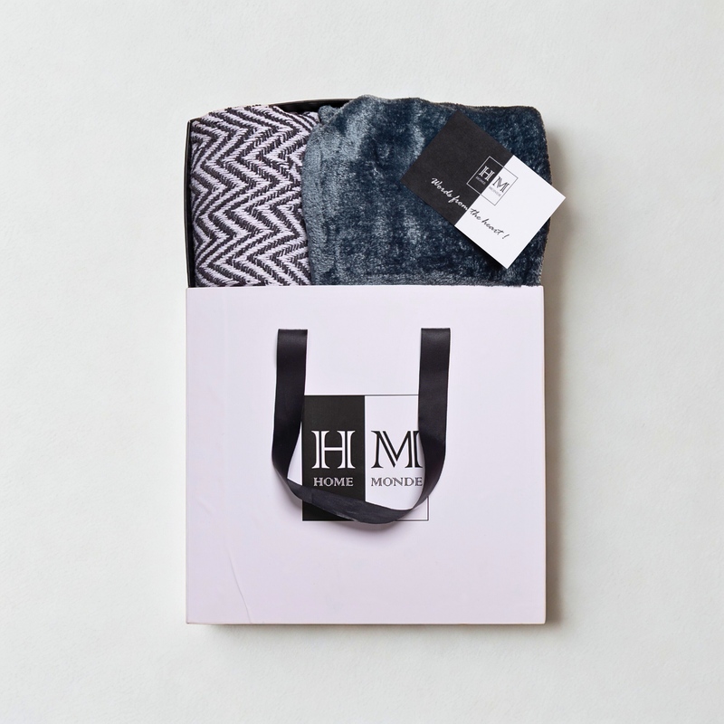 Premium Throw & Blanket Combo Set | Gift-Ready Box-1