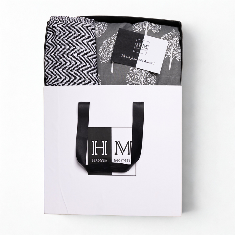 Premium Throw & Dohar Combo Set | Gift-Ready Box-1