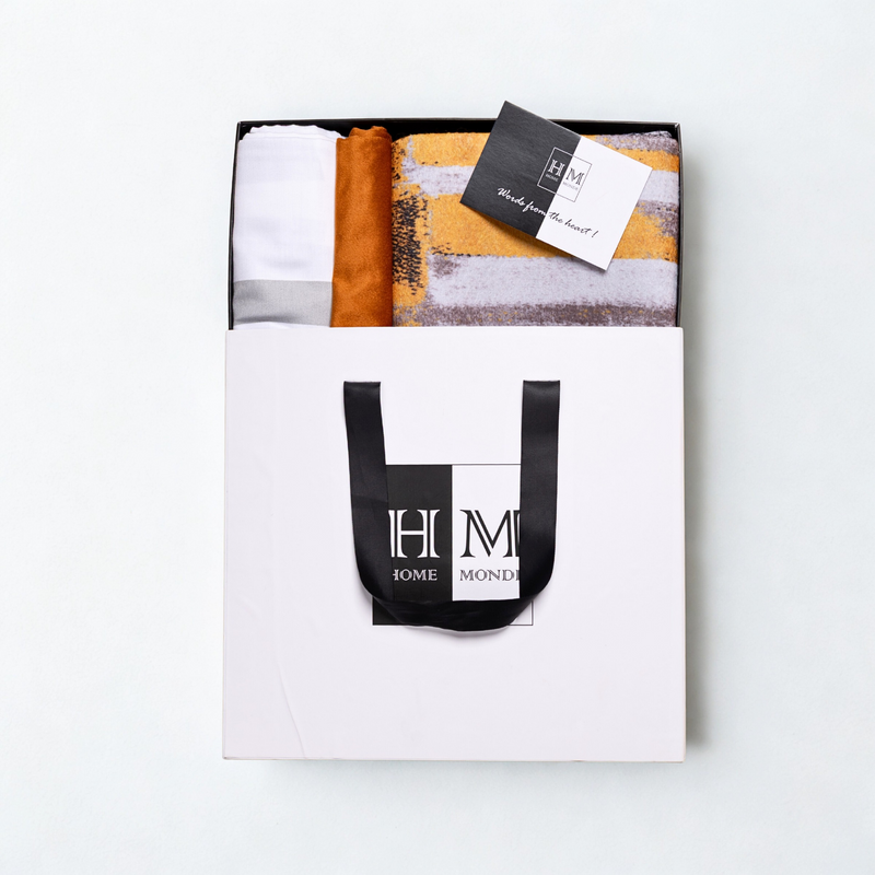 Premium Bedsheet, Cushion Cover & Rug Combo Set | Gift-Ready Box-1