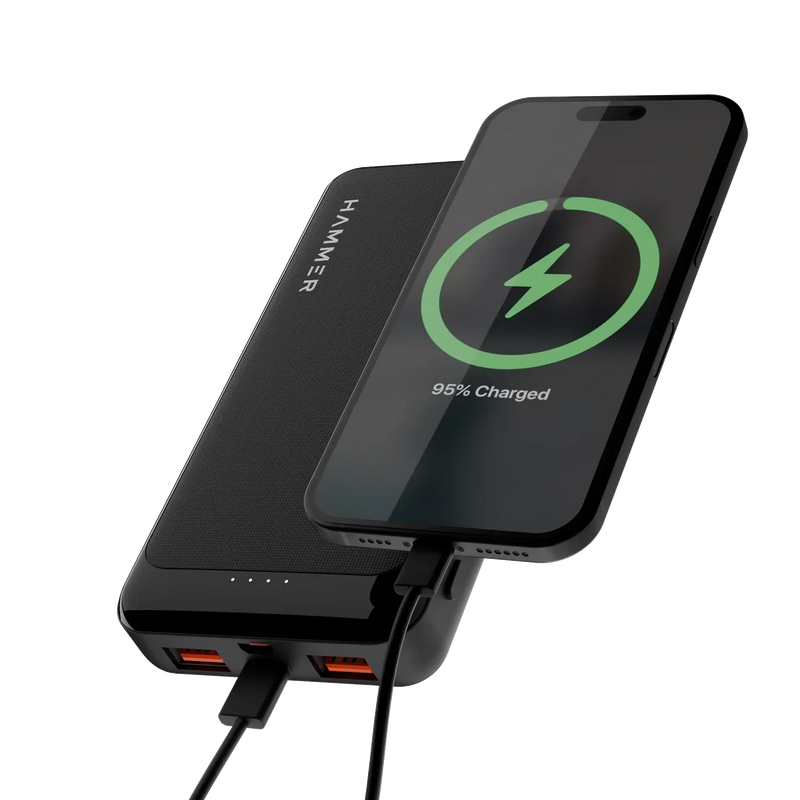 Hammer Ultra Charge 20k mAh 22.5W Power Bank with 3 Output, 2 Input Ports and Multiple Layers of Protection-4