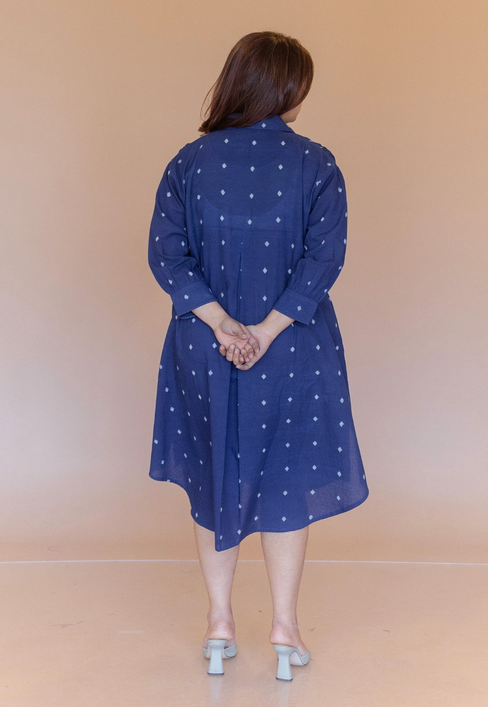 Ridah Blue Dabu Cotton Anti-Fit Dress