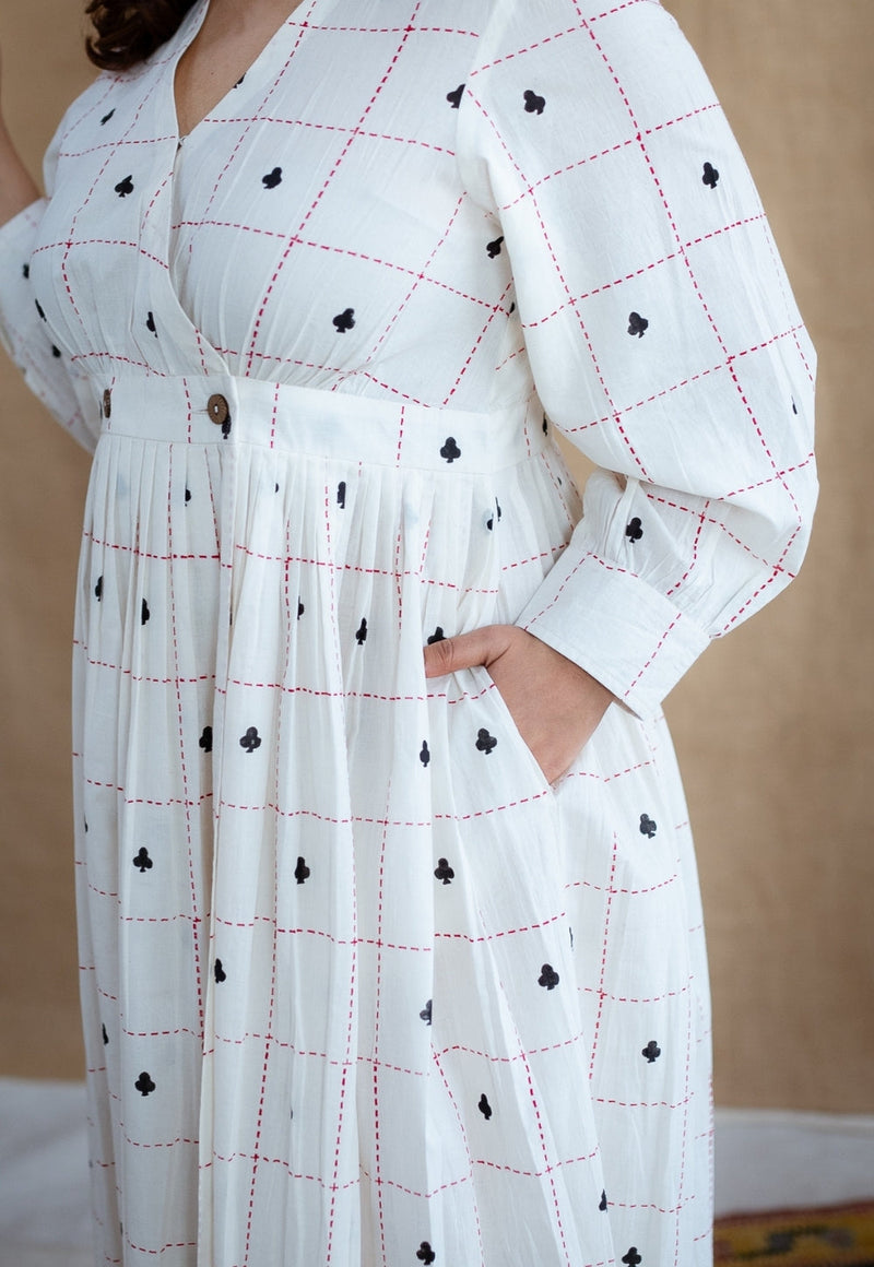 Arika Block Printed Cotton Dress