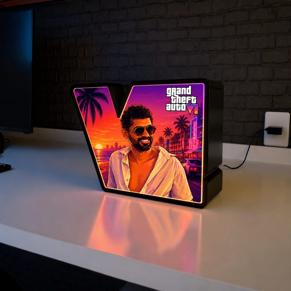 GTA 6 LED Neon Desk Lamp – Grand Theft Auto Fan Night Light (12*10 inches)-2