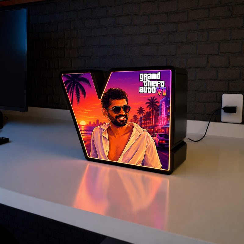 GTA 6 LED Neon Desk Lamp – Grand Theft Auto Fan Night Light (12*10 inches)-2