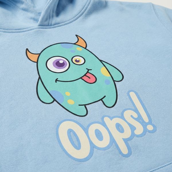 (Set of 2)Little Strong Hero & Oops! Kids Hoodie-2