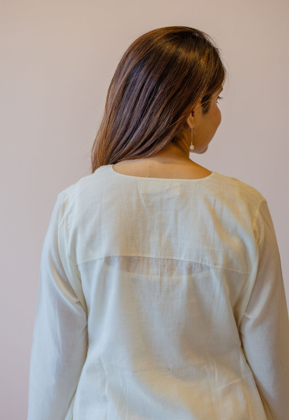 Sana Off White Solid Handloom Cotton Anti-Fit Kurta