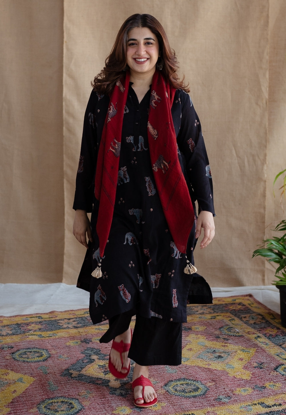 Kanha Bagh Ajrakh MulMul Cotton Kurta