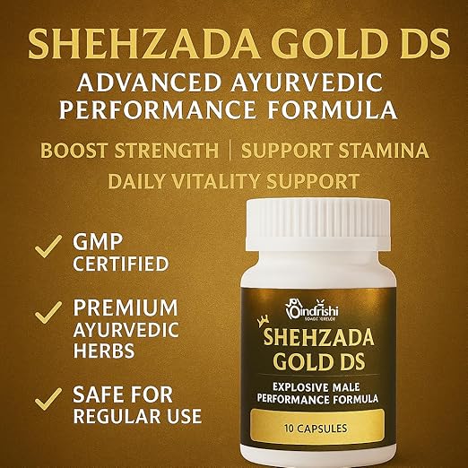 Hindrishi Shehzada Gold DS, Explosive Formula, Premium Ayurvedic Supplement for Strength, Stamina, Vitality, 10 Capsules for men-5