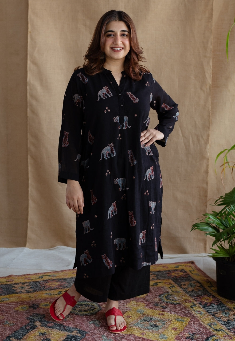 Kanha Bagh Ajrakh MulMul Cotton Kurta