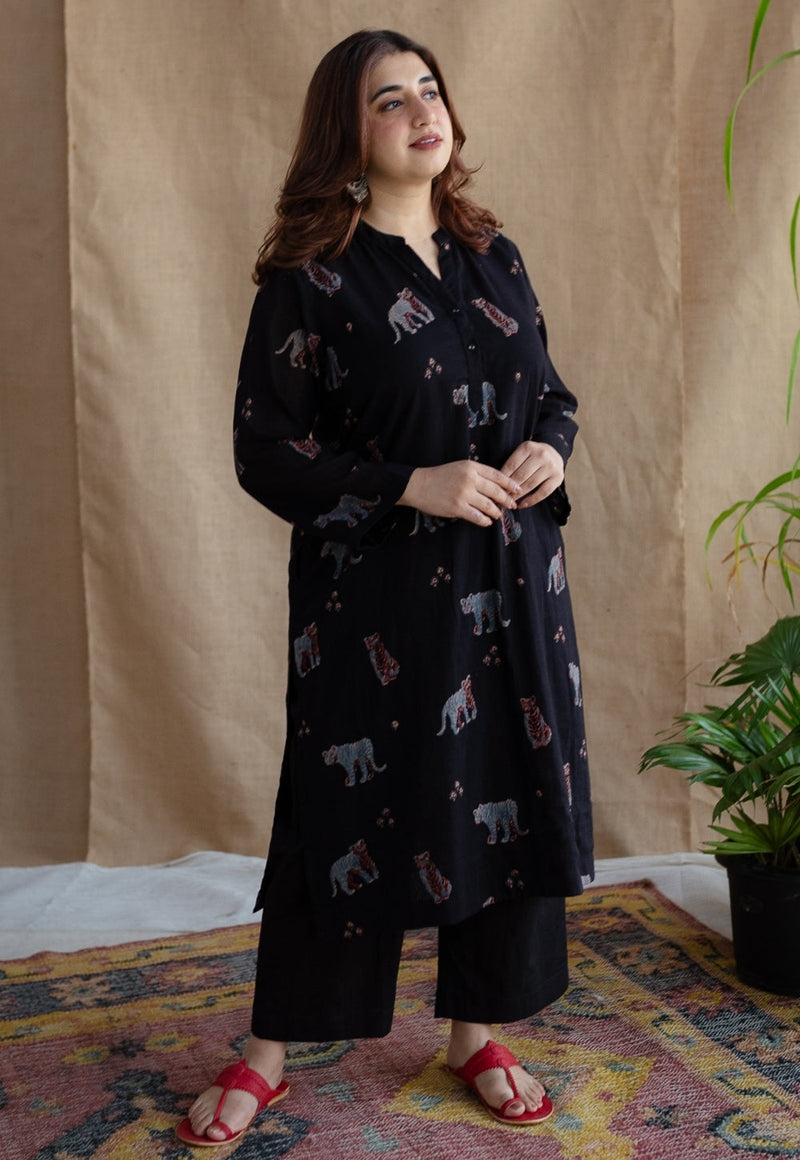 Kanha Bagh Ajrakh MulMul Cotton Kurta