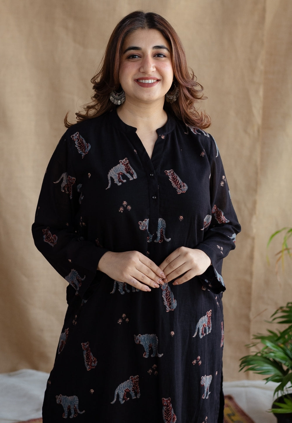 Kanha Bagh Ajrakh MulMul Cotton Kurta