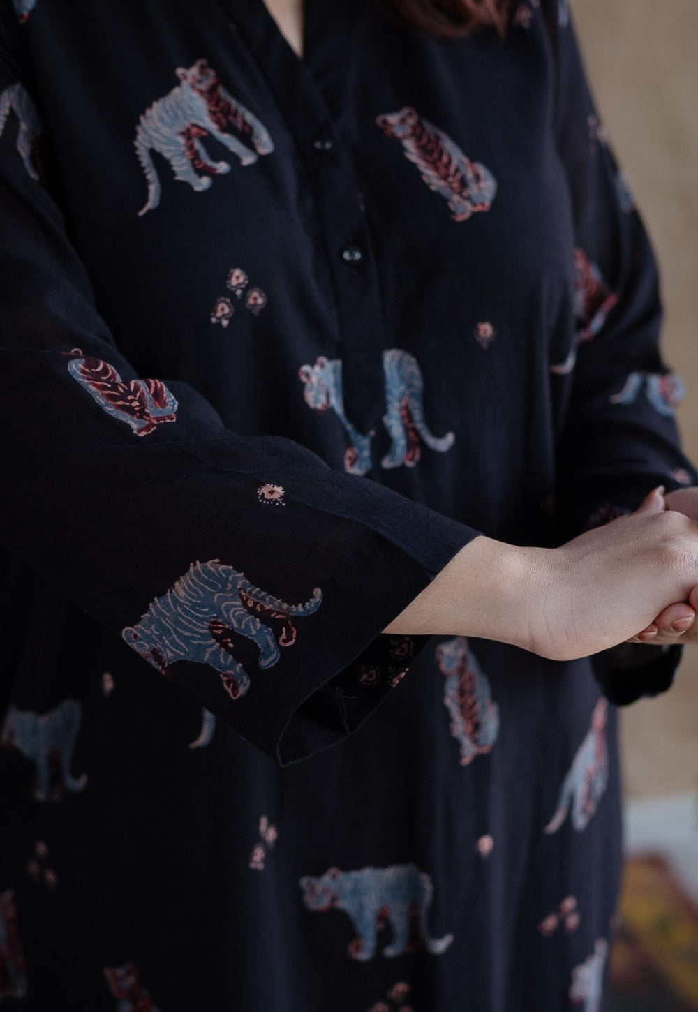Kanha Bagh Ajrakh MulMul Cotton Kurta