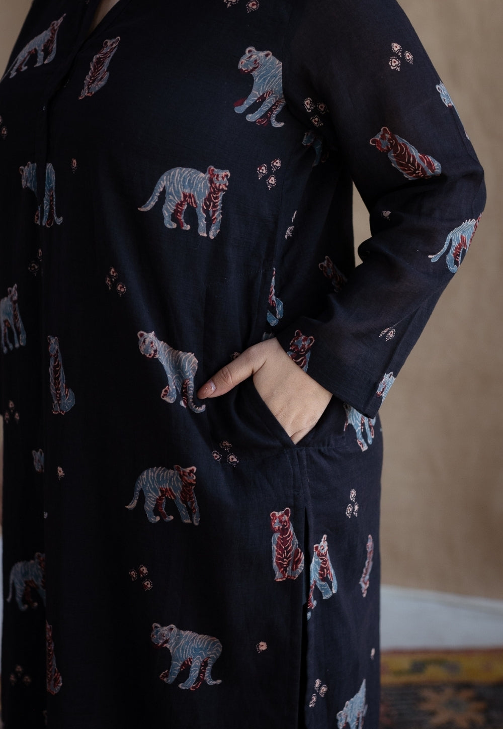 Kanha Bagh Ajrakh MulMul Cotton Kurta