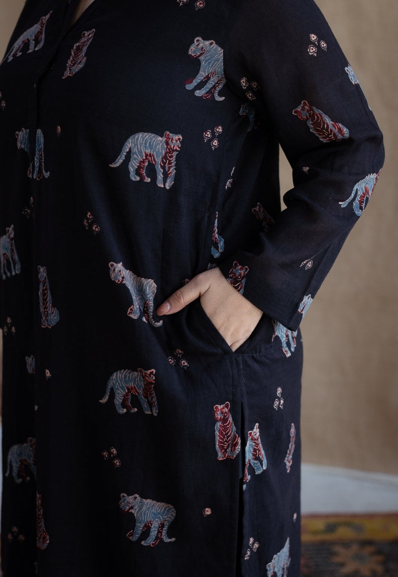 Kanha Bagh Ajrakh MulMul Cotton Kurta