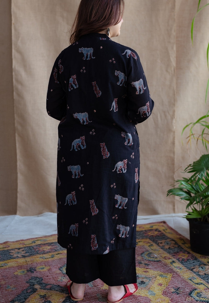 Kanha Bagh Ajrakh MulMul Cotton Kurta