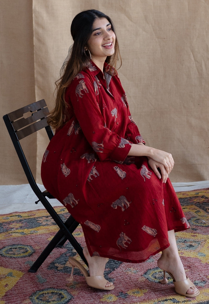 Kanha Bagh MulMul Cotton Dress