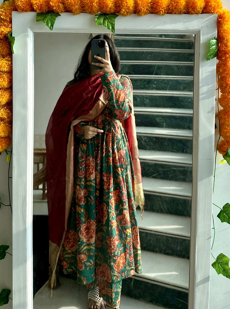 Saanjh Set Cotton Three Piece