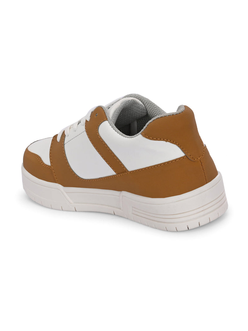EL PASO Faux Leather Casual Shoes Lace Up Sneakers For Women-47