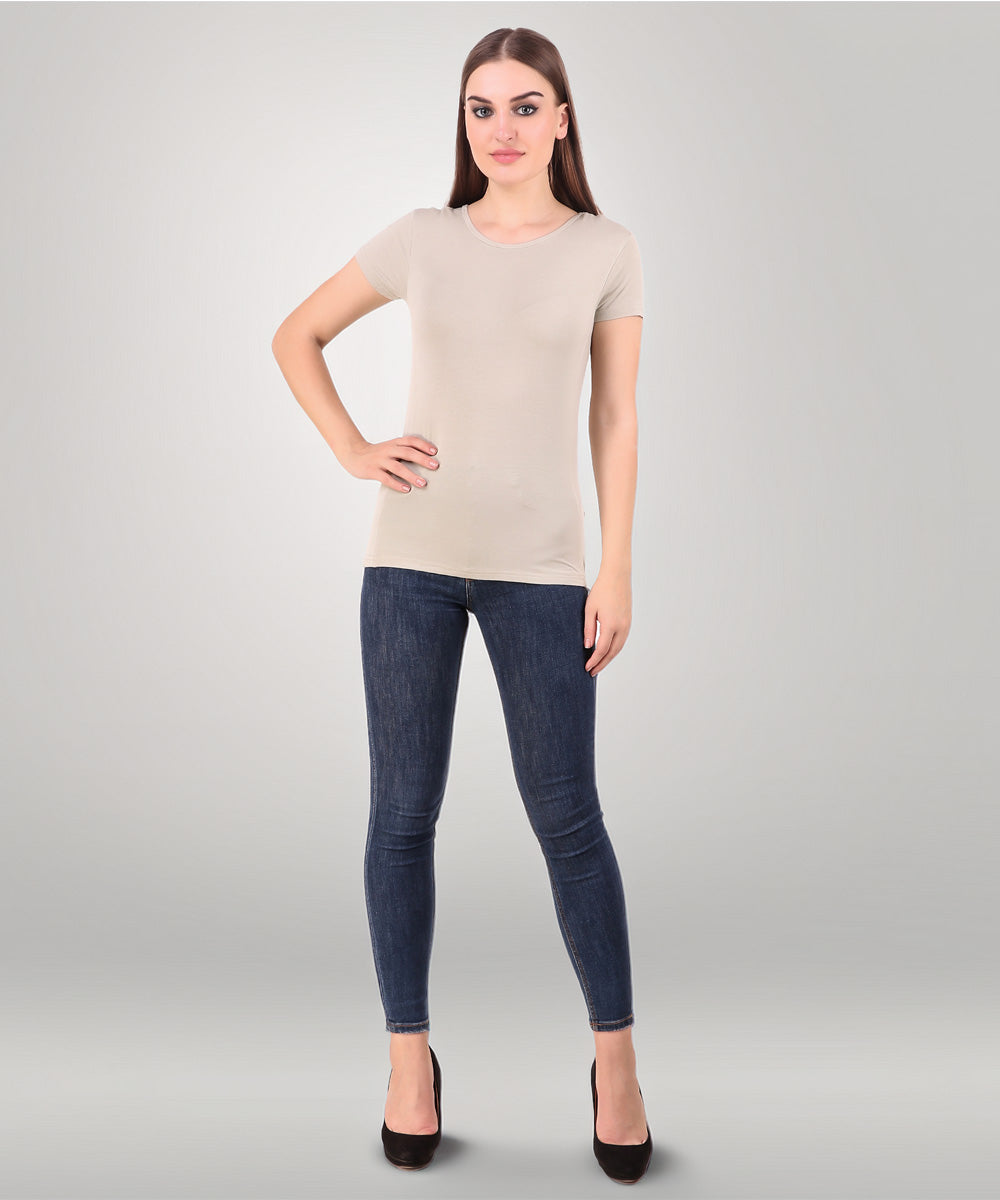 Naturefab Women's Organic Bamboo Tshirt Musk Grey-5