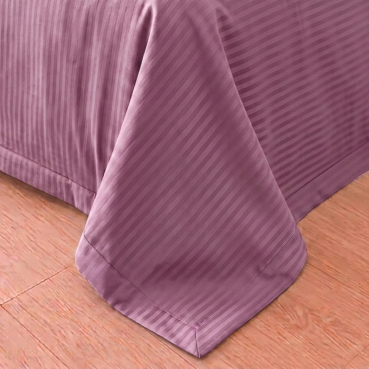Breton Doze - Satin Stripe Reversible Dohar Blanket (Baby Pink)