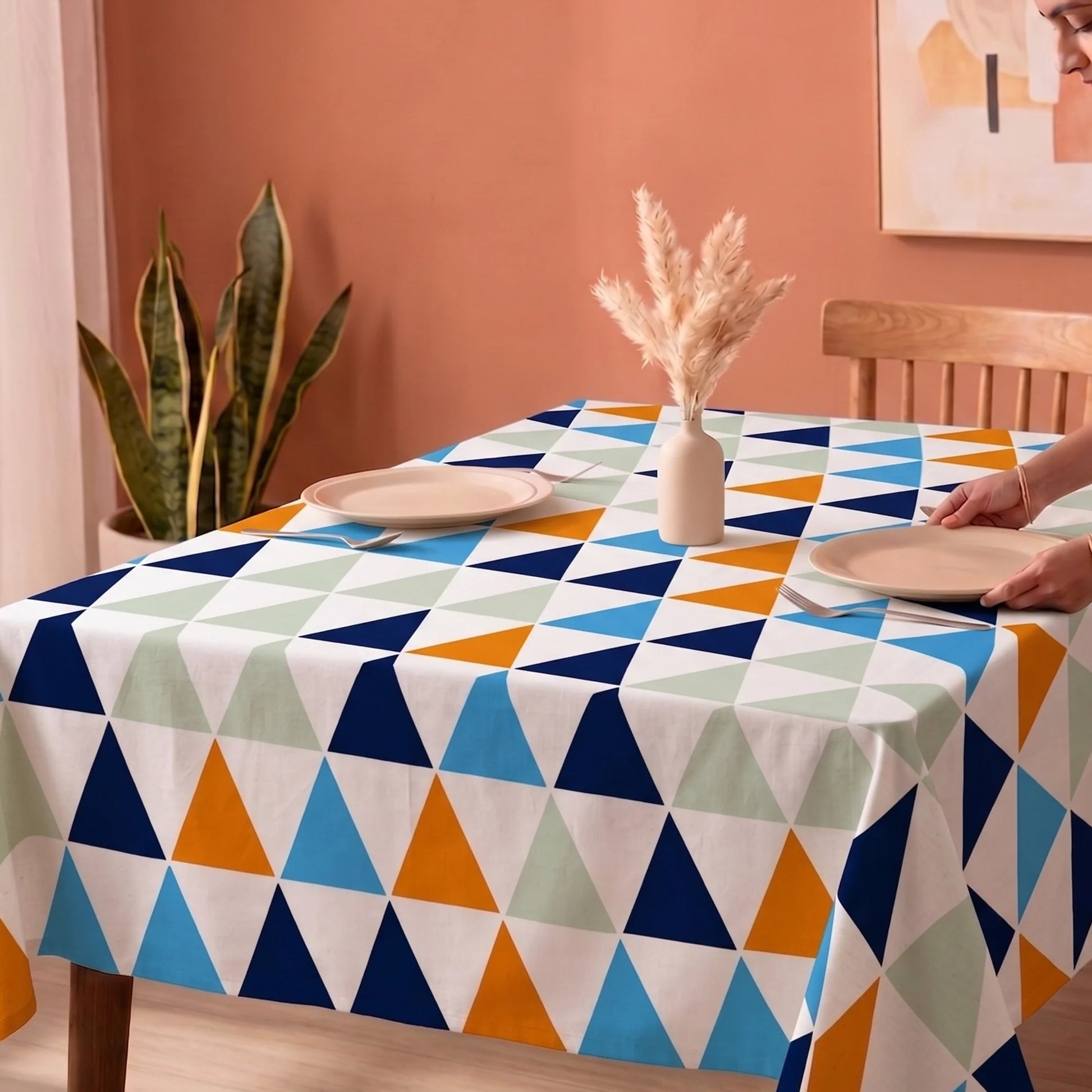 Imprimer Diamond - Printed Table Cover (Multicolor)-2