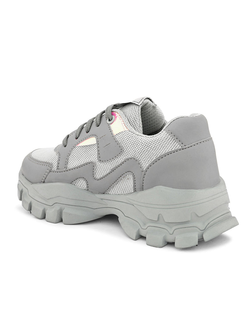Lace-Ups Round Toe Women Sneakers-16